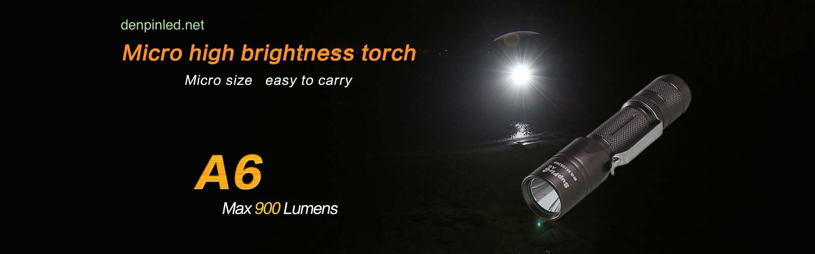 den pin mini sieu sang supfire A6-T6